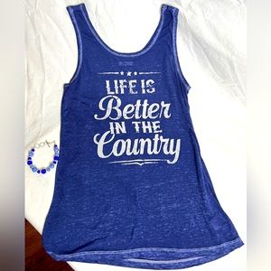 Women’s Sleeveless Top, Maurices, Lightweight, “Life Is Better In The Country”